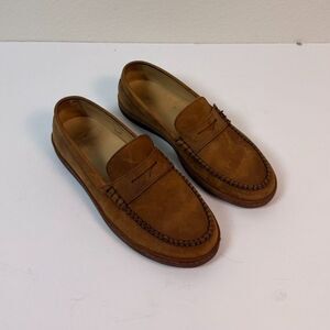 LUCA Terra Penny Loafer Mens 12 Tan Brown Leather Huckberry Lactae Hevea Sole